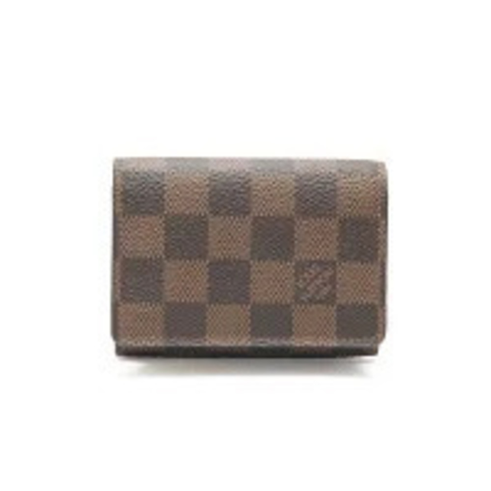 Louis Vuitton Damier Envelope Carte de Visite Card Case Wallet Brown
